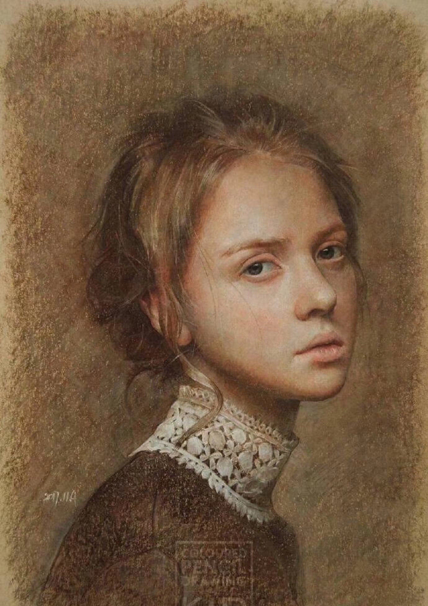 优质名人彩铅绘画作品,把唯一的中国人刘亦菲