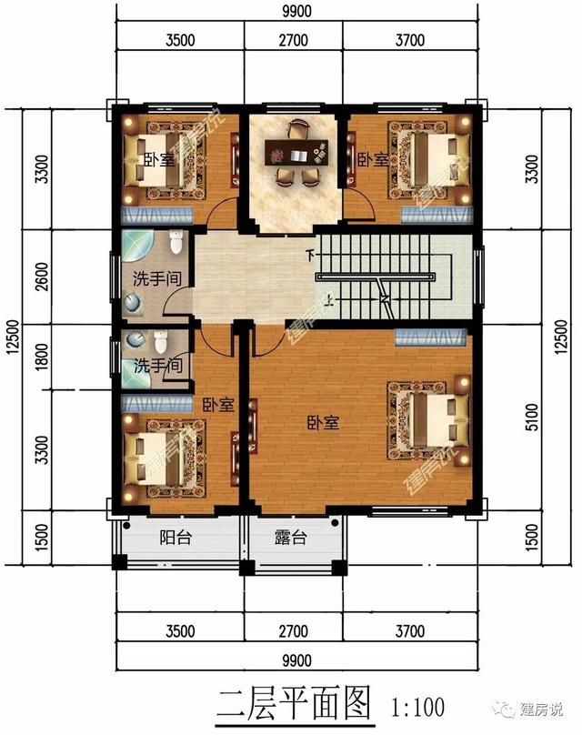 5套120平左右的别墅，经济实惠，家家户户都建的起