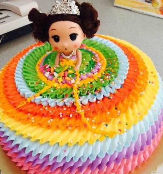 十二星座专属梦幻公主蛋糕,水瓶座是孔雀仙子