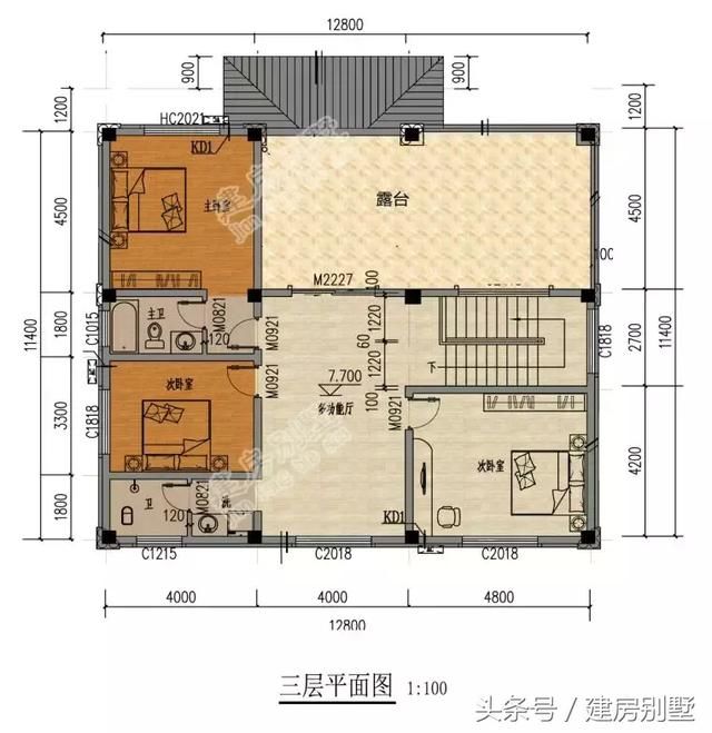 3款经典好看的三层别墅户型，不看布局看外观我就爱上了