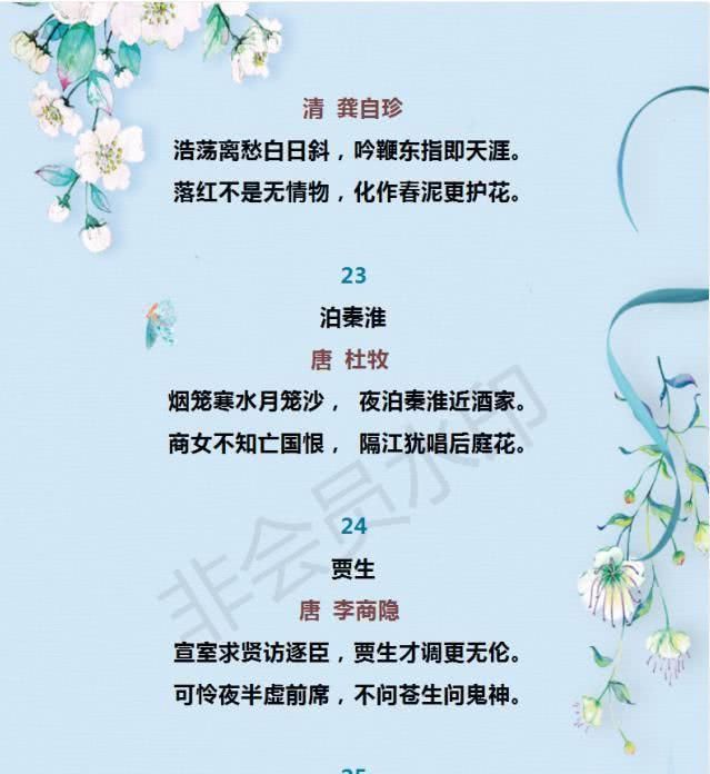 语文初中必背古诗文59篇汇总,知识点全面实用初中生借书卡模板图片