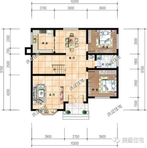 这15款二层别墅，户型方正施工简单，主体造价最低只要18万