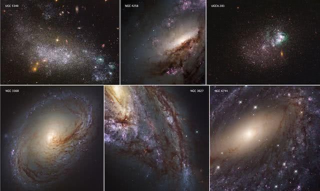 哈勃视角!NASA公布一组惊艳的星系图