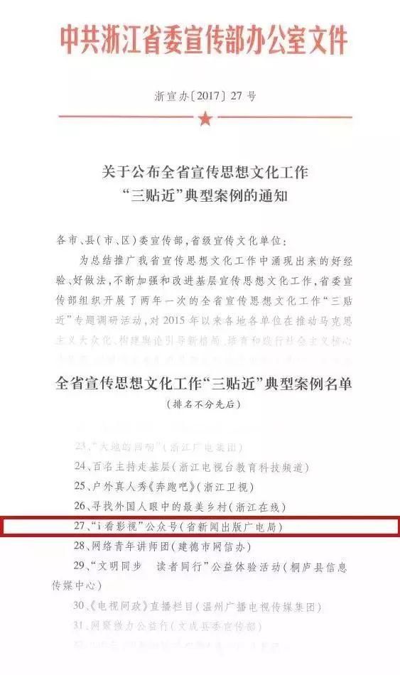 【喜讯】i看影视公众号一周岁,领导专家纷纷