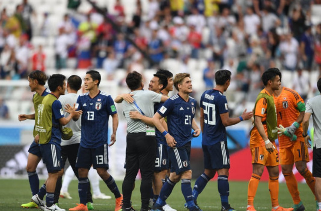 俄罗斯世界杯日本0:1输给波兰,凭借黄牌少的优