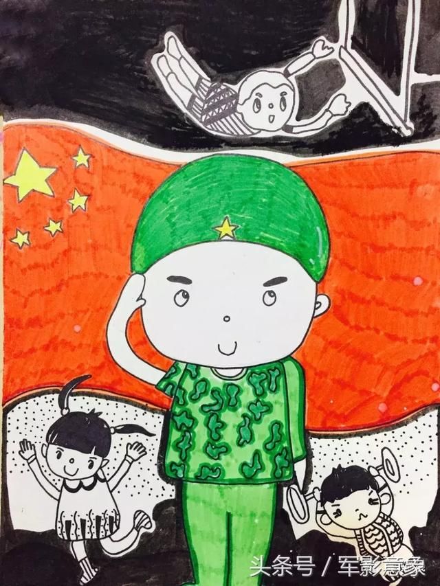 73047部队幼儿园袁朵小朋友作品《中国美》.