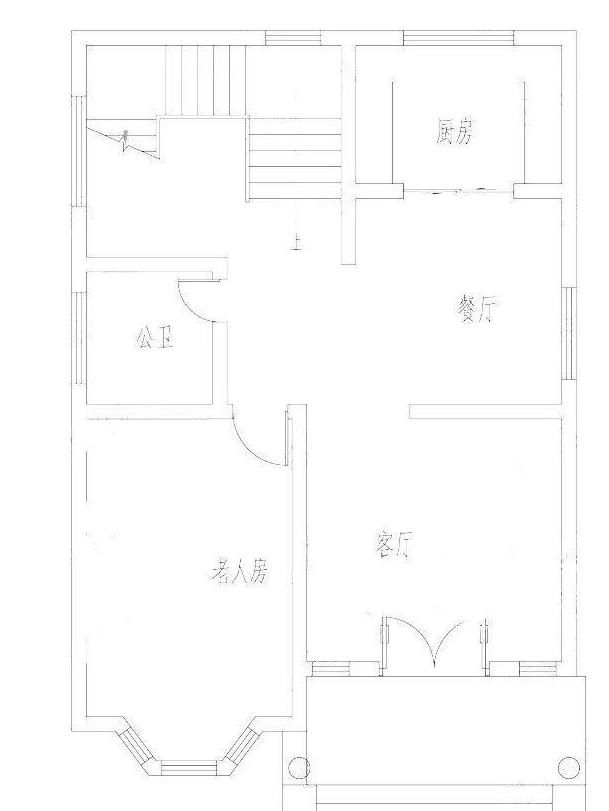 25万占地100平方米2厅4卧农村自建房设计图