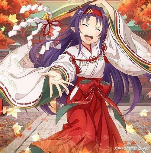 刀剑神域: 当女角穿上巫女服, 亚丝娜端庄, 诗乃