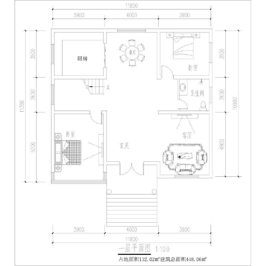 农村自建别墅12x10米，方正户型布局好风水佳，3层9卧室带车库!