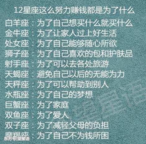 12星座这么努力赚钱都是为了啥、12星座女谁最不爱在人前流泪