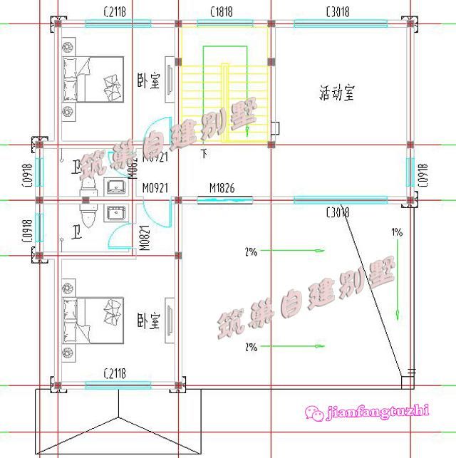 150平方米经济实用三层农村自建房设计图效果图，四面通透！