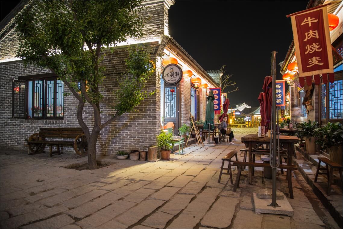 石家庄鹿泉区的土门关驿道小镇,晚上比白天更
