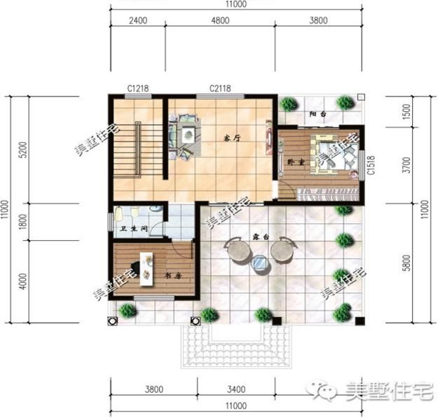 三款20万左右的农村三层别墅，富家太太最喜欢的休闲户型 农村