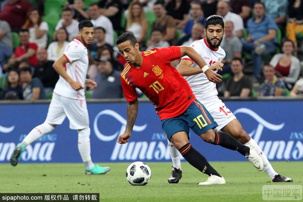 2018国际足球友谊赛:突尼斯0-1西班牙