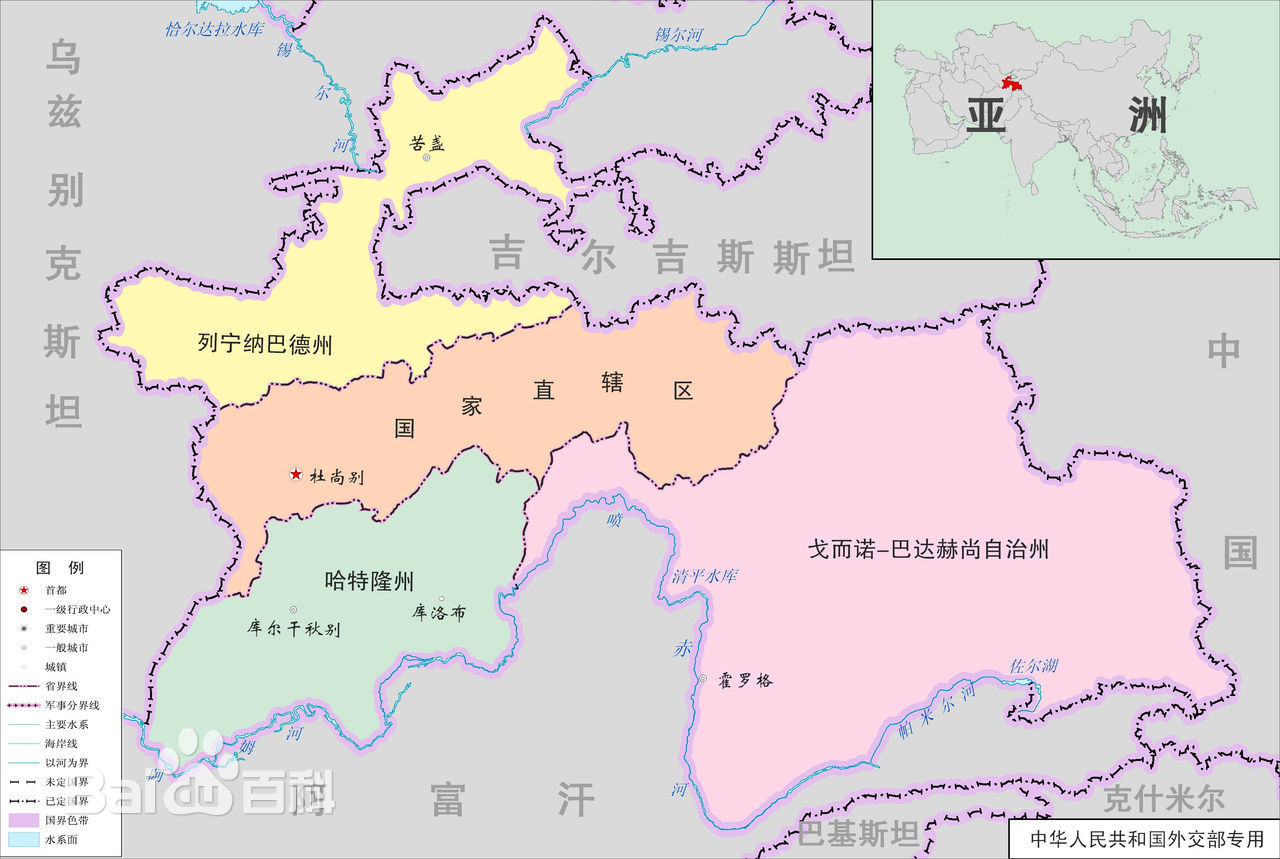 新疆以西的中亚各国高清地图及其介绍