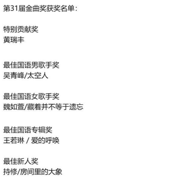 金曲奖后续：梁静茹回应陪跑，邓紫棋喊话前公司