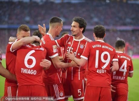 拜仁评分:全队均及格 蒂亚戈瓦格纳联袂获高分