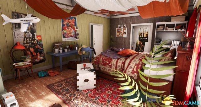 设计师利用虚幻4引擎打造精致欧美风格卧室场