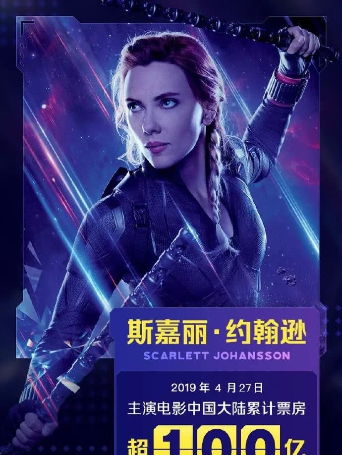 黑寡妇成首个百亿女演员;男子剧透《复联4》