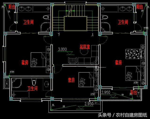 3款农村别墅带套房，选二层半还是三层的，这可愁坏人了