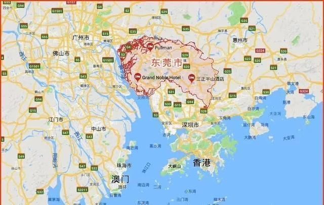历史 正文  广东-东莞市地理位置图 底图:谷歌中文版 电子地图上,我们图片