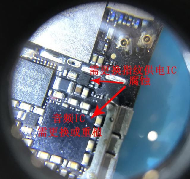 苹果6S进水不开机,不拍照,指纹不能录入维修实