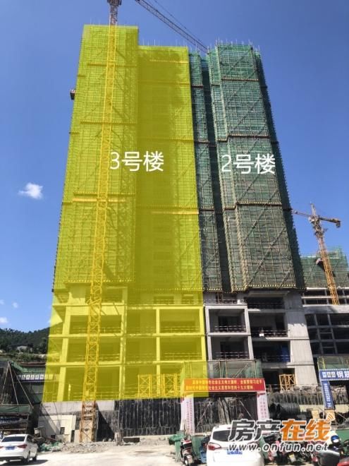 汇通金港6月工程进度：1 封顶，2、3 建至23层