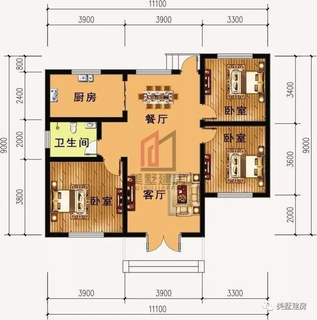 麻雀虽小，五脏俱全！一层小别墅也能受欢迎！