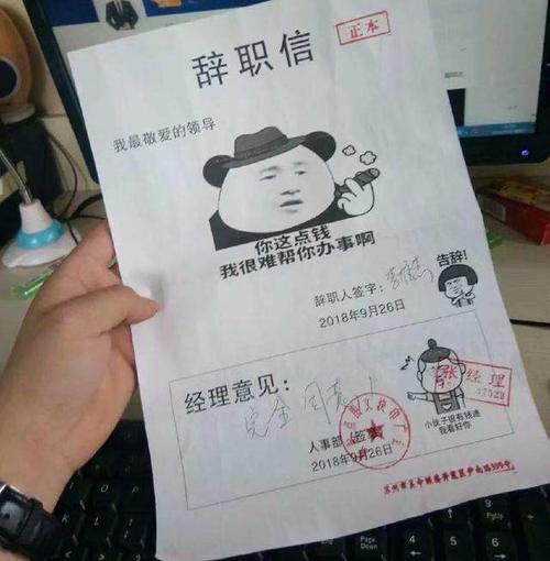 搞笑辞职信来袭:太小,女生太少,找不到1媳拿剑暴走表情包图片