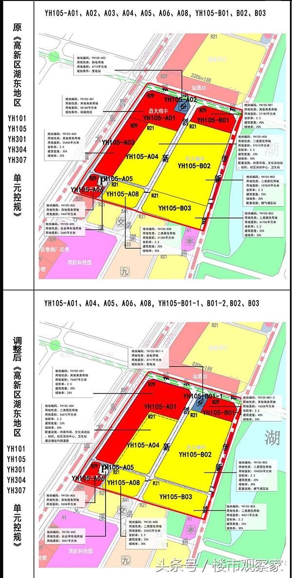 高新区艾溪湖东地区单元控规调整,三宗地合成一宗商业或有大手笔