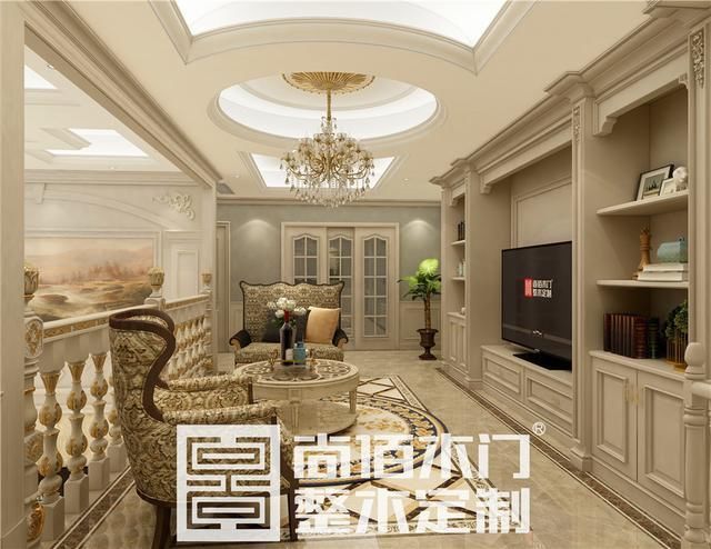 以品质点缀生活,江苏新沂挑高别墅120欧式风格整木效果图