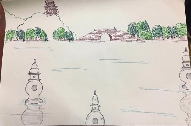 手抄报 简笔画 惠兴中学学子助力五水共治