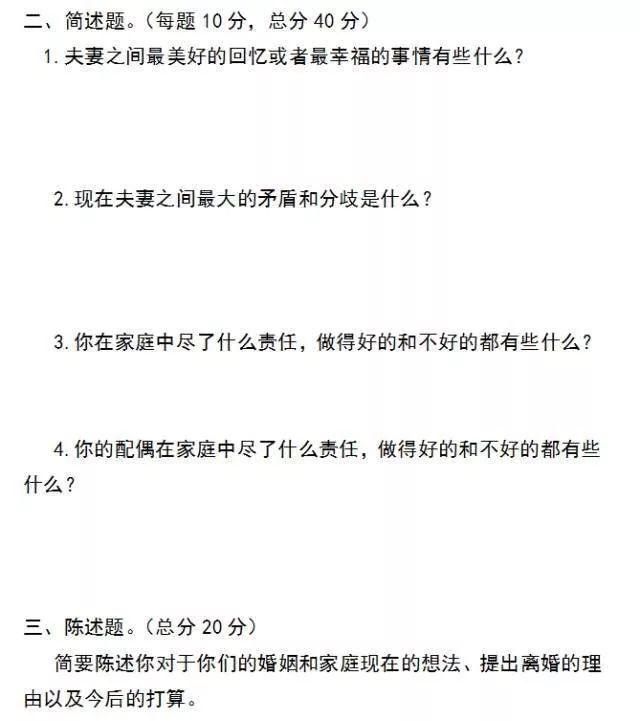 想离婚还得先考试?!60分以上还离不了……