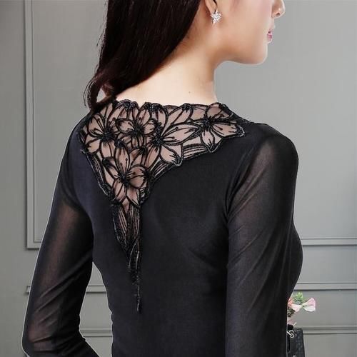 性感潮流蕾丝打底衫,装点时尚气质女神