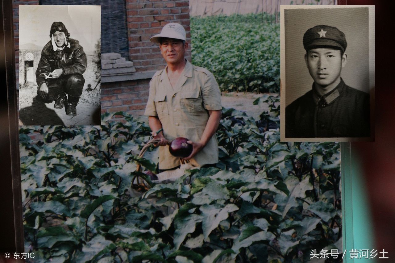 普通的农村六旬卖菜老人，年轻时开飞机上过天，老照片英俊潇洒