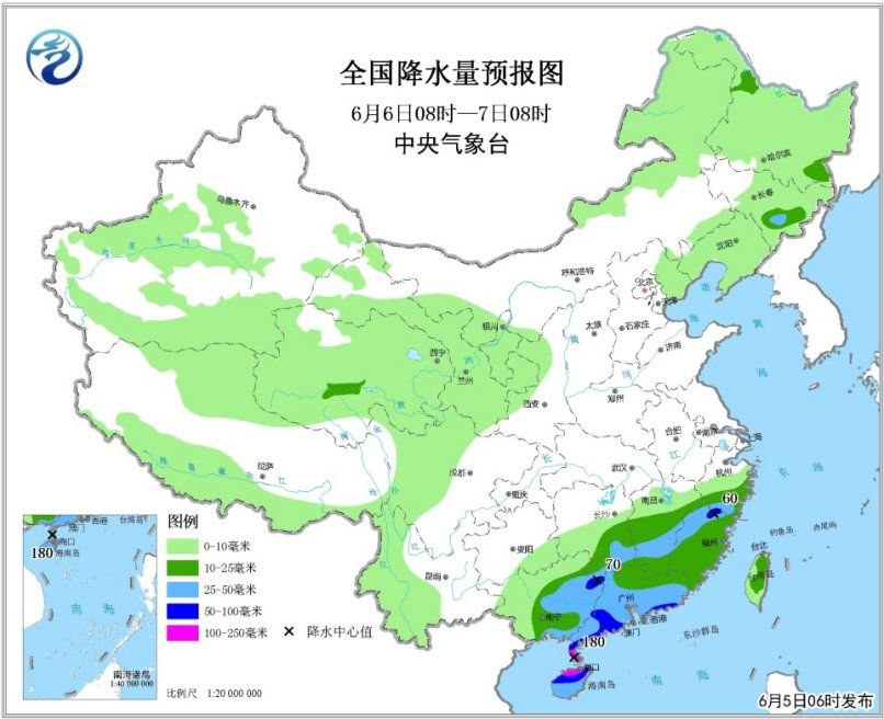 中央气象台发布暴雨黄色预警 南海及华南等地将有较大风雨天气