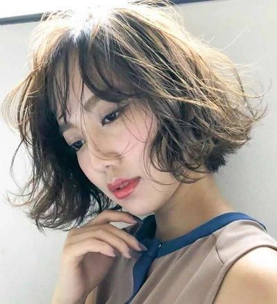 12款大脸女孩也能做的中发烫发!