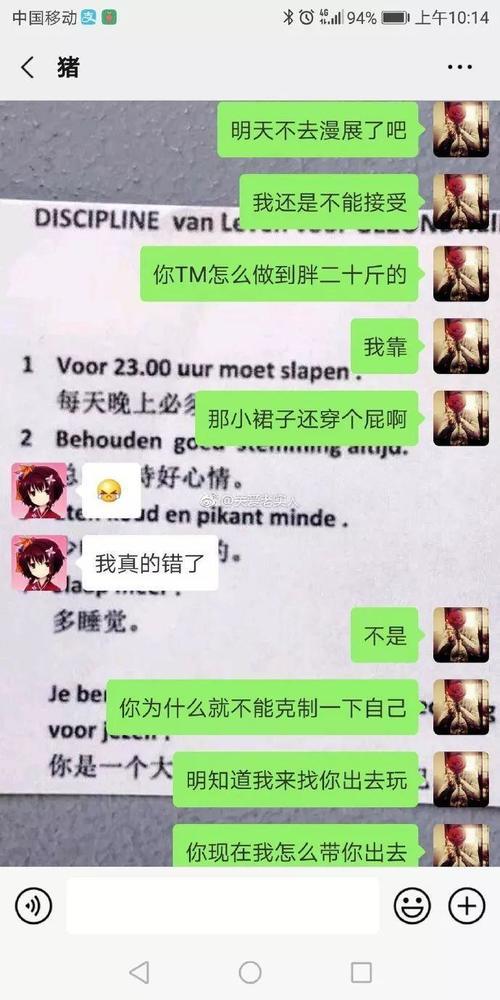 你胖了这么多我咋带出去?你嫌我胖,我嫌你又丑