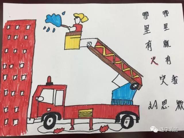 119儿童消防绘画作品展播--射洪让我们倾听孩