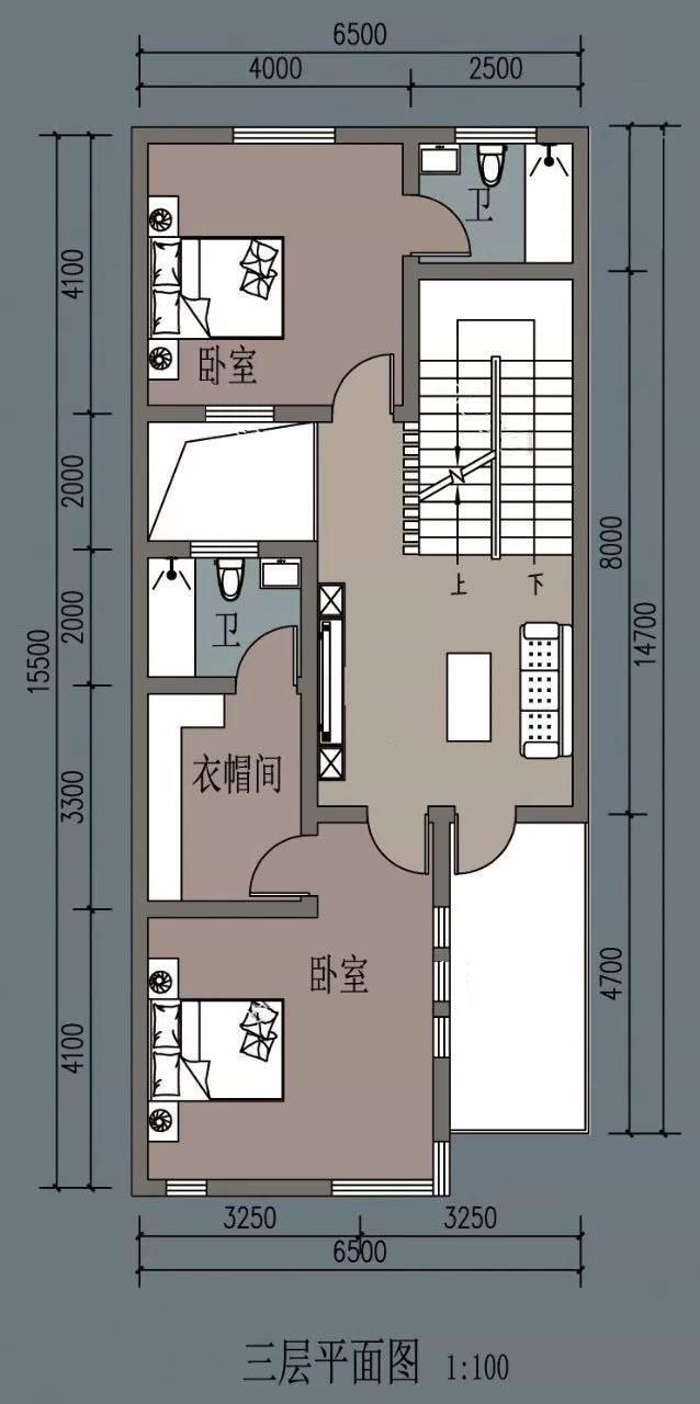 自建房小面宽大进深户型的几种处理方式