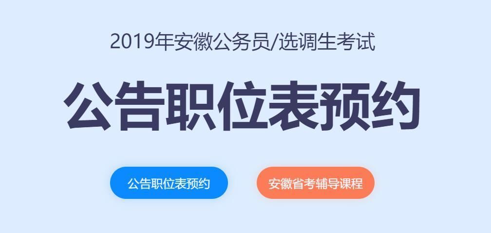 2019安徽省考历年职位及分数线匹配