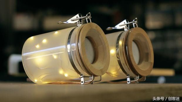 用玻璃罐制作萤火虫便携蓝牙小音箱