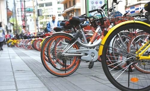 共享单车的时候