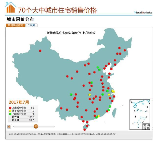 今年买房不能不看|2017年70个大中城市新建商品住宅销售价格变动