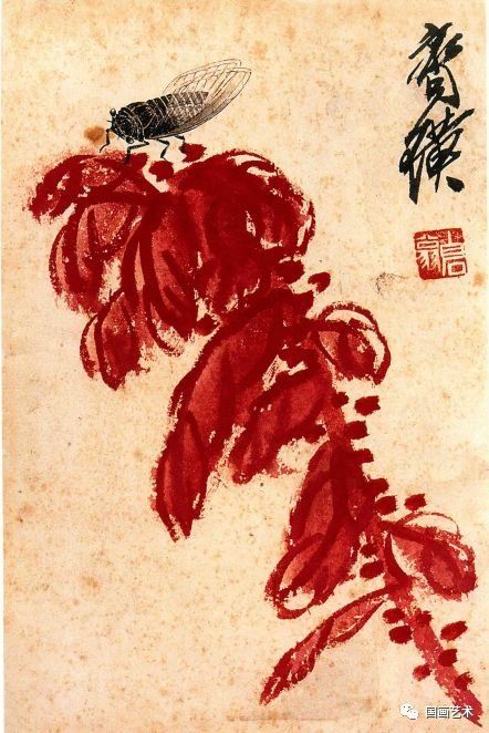 霜叶如花--齐白石雁来红作品北京名士画院 霜叶如花--齐白石雁来红作品北京名士画院