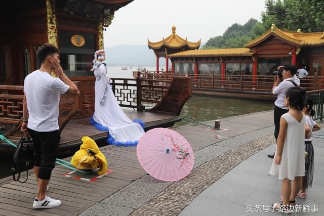 情侣游西湖扮乾隆和香妃，游客笑称“最霸气婚纱照”