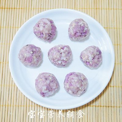 紫薯杂粮肉丸-宝宝辅食
