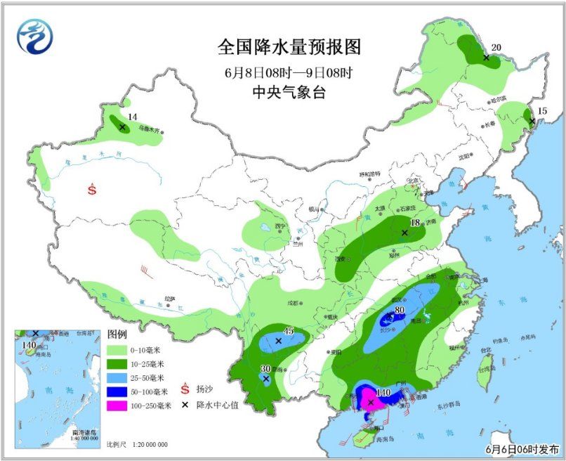 南海及华南等地将有较大风雨天气 华北黄淮等地有高温天气