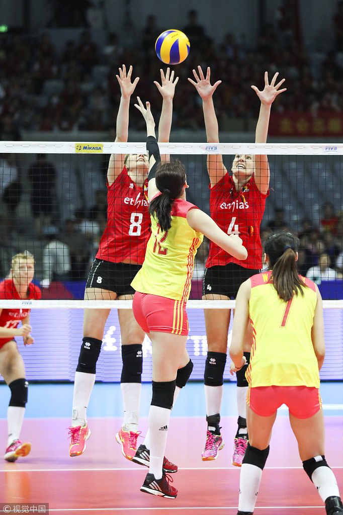 世界女排联赛:中国女排3-0比利时获两连胜