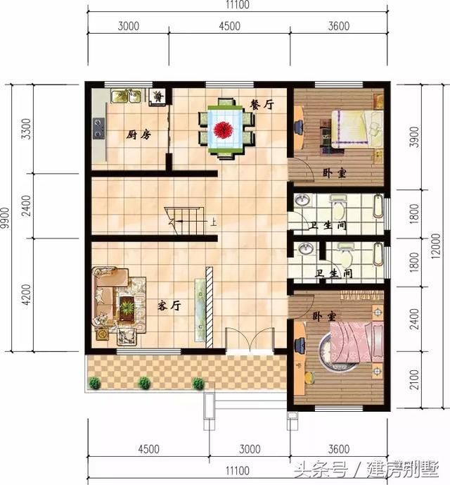 3栋面宽11.1米的二层别墅，准备20多万建房的优质选择